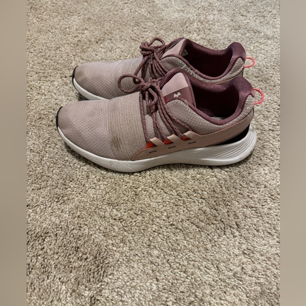 Under Armour Charged Size 9.0 Breathe Lace Pink Textile Womens Shoes